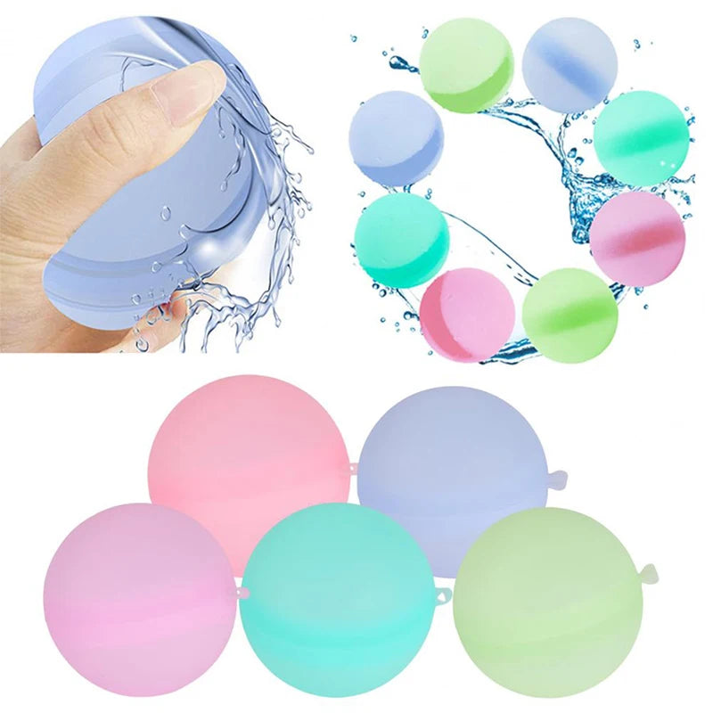 FunSplash: Reusable Silicone Water Balls - Perfect for Summer Beach & Pool Parties! Exciting Water Games for Kids and Adults!